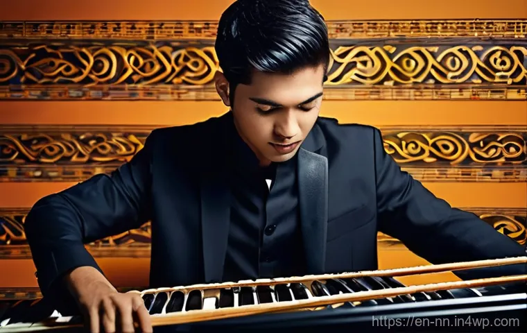 전통 음악과 지역 정체성의 연결 - **Prompt:** A bustling outdoor cultural festival market under a clear, sunny sky. In the foreground,...