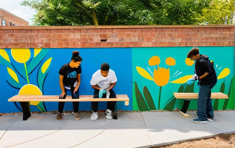 청년층의 참여로 본 지역 정체성 강화 - **Prompt:** A diverse group of enthusiastic teenagers, male and female, in casual, modest clothing, ...